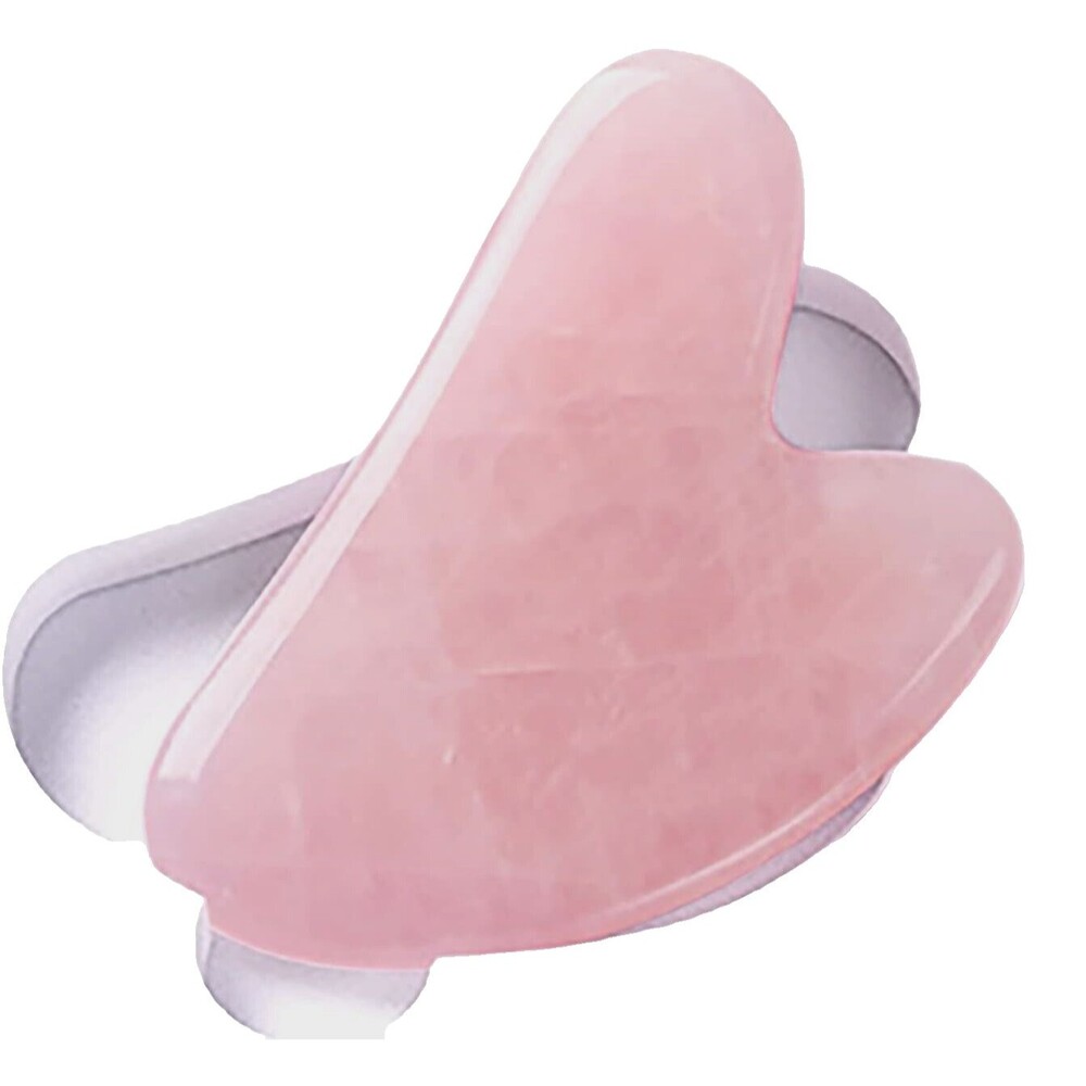 Gua Sha Facial Tool - Natural Healing Crystals Facial Massager Tool - Pink